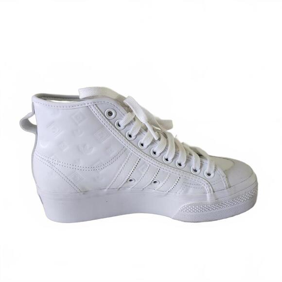 Adidas Nizza Platform Mid White Women's Sneakers Size 8 - Picture 7 of 10